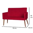 Namoradeira Decorativa Sala De Estar Nina Suede Vermelho