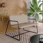 Namoradeira Decorativa Sintra Estilo Industrial Preto/suede B