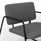 Namoradeira Decorativa Sintra Estilo Industrial Pto/suede Cin