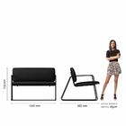 Namoradeira Decorativa Sintra Estilo Industrial Pto/suede Pre