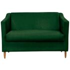 Namoradeira Decorativa Sofá 2 Lugares Liz Suede Verde