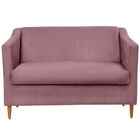 Namoradeira Decorativa Sofá 2 Lugares Liz Veludo Rosê