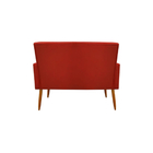 Namoradeira Decorativa Sofá 2 Lugares Malibu Suede Vermelho
