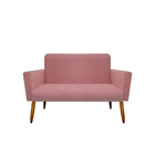 Namoradeira Decorativa Sofá 2 Lugares Malibu Veludo Rose