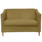 Namoradeira Decorativa Sofá 2 Lugares Tila Suede Amarelo