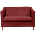 Namoradeira Decorativa Sofá 2 Lugares Tila Suede Vermelho