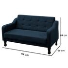 Namoradeira Decorativa Sofá Bela Suede Azul Marinho