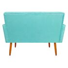 Namoradeira Decorativa Sofá Luna Suede Azul Tiffany