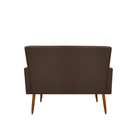 Namoradeira Decorativa Sofá Malibu Suede Marrom Escuro