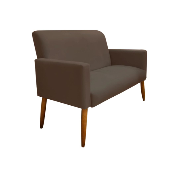 Namoradeira Decorativa Sofá Malibu Suede Marrom Escuro