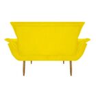 Namoradeira Decorativa Sofá Opala Clean Suede Amarelo