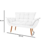 Namoradeira Decorativa Sofá Opala Clean Suede Marrom Escuro