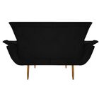 Namoradeira Decorativa Sofá Opala Clean Suede Preto