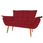 Namoradeira Decorativa Sofá Opala Clean Suede Vermelho