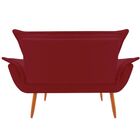 Namoradeira Decorativa Sofá Opala Clean Suede Vermelho