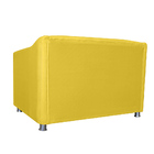 Namoradeira Decorativa Tilla Pés Cromados Suede Amarelo - Ds