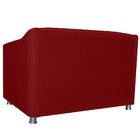 Namoradeira Decorativa Tilla Pés Cromados Suede Bordô - Ds Es