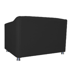 Namoradeira Decorativa Tilla Pés Cromados Suede Preto - Ds Es