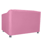 Namoradeira Decorativa Tilla Pés Cromados Suede Rosa - Ds Est