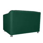 Namoradeira Decorativa Tilla Pés Cromados Suede Verde - Ds Es