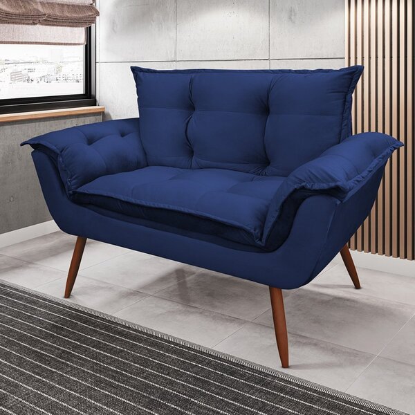 Namoradeira Decorativa Veludo Opala Rr Divano Azul