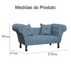 Namoradeira Dubai Linho Azul - Montanaris Decor