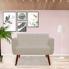 Namoradeira Duda C/strass Pés Palito Suede Bege - D'classe De