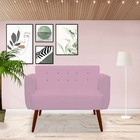 Namoradeira Duda C/strass Pés Palito Suede Rosa Bebê - D'clas