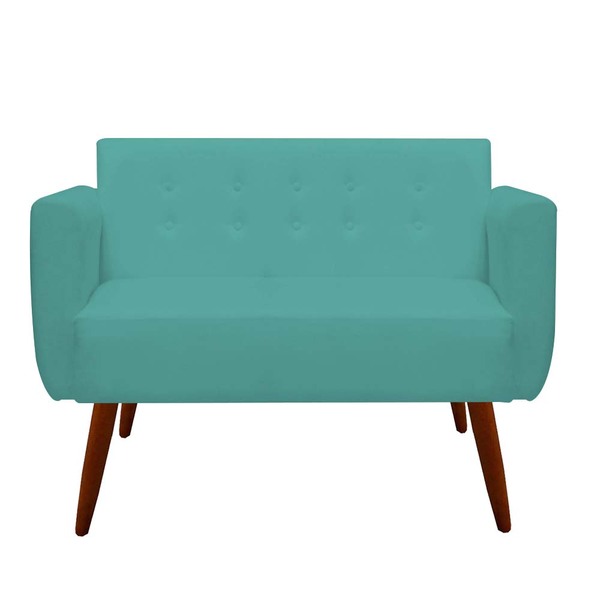 Namoradeira Duda Pés Palito Suede Azul Tiffany - D'classe Dec