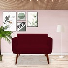 Namoradeira Duda Pés Palito Suede Marsala - D'classe Decor