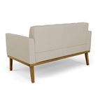 Namoradeira E 2 Poltronas Base Madeira Castanho Elisa Veludo