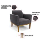 Namoradeira E 2 Poltronas Base Madeira Castanho Marisa Bouclê