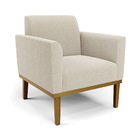 Namoradeira E 2 Poltronas Base Madeira Castanho Marisa Bouclê