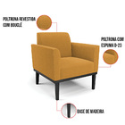 Namoradeira E 2 Poltronas Base Madeira Preto Marisa Bouclê Mo