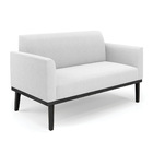 Namoradeira E 2 Poltronas Base Madeira Preto Marisa Bouclê Of