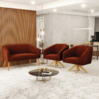 Namoradeira E 2 Poltronas Giratória Ma30 Stella Bouclê D03 -