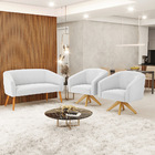 Namoradeira E 2 Poltronas Giratória Ma30 Stella Bouclê D03 -