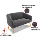 Namoradeira E 2 Poltronas Giratória Ma30 Stella Bouclê D03 -