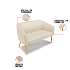 Namoradeira E 2 Poltronas Giratória Ma30 Stella Sintético D03