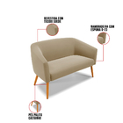 Namoradeira E 2 Poltronas Giratória Ma30 Stella Suede Marrom