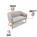 Namoradeira E 2 Poltronas Giratória Ma30 Stella Veludo D03 -