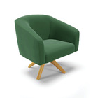 Namoradeira E 2 Poltronas Giratória Ma30 Stella Veludo D03 -