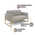 Namoradeira E 2 Poltronas Industrial Alta Dourado Marisa Bouc