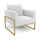 Namoradeira E 2 Poltronas Industrial Alta Dourado Marisa Bouc