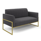 Namoradeira E 2 Poltronas Industrial Alta Dourado Marisa Bouc