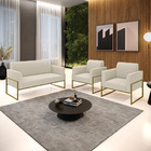 Namoradeira E 2 Poltronas Industrial Alta Dourado Marisa Bouc