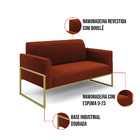 Namoradeira E 2 Poltronas Industrial Alta Dourado Marisa Bouc