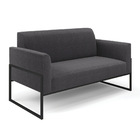 Namoradeira E 2 Poltronas Industrial Alta Preto Marisa Bouclê