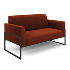 Namoradeira E 2 Poltronas Industrial Alta Preto Marisa Bouclê