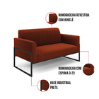 Namoradeira E 2 Poltronas Industrial Alta Preto Marisa Bouclê